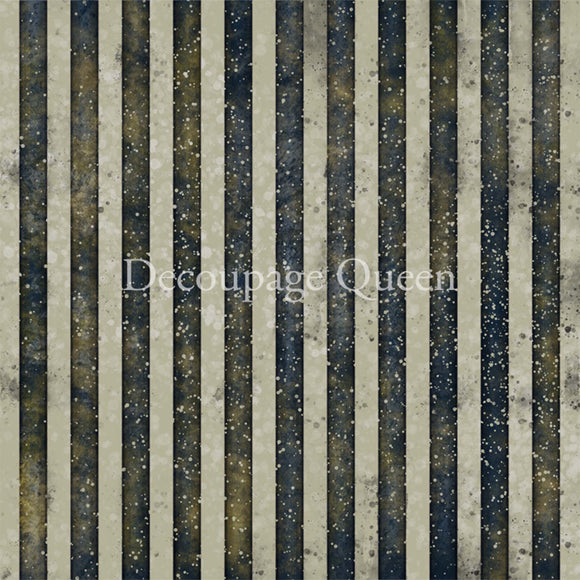 Close-up of a rice paper featuring grey stripes over a deep blue and green star-like backdrop.