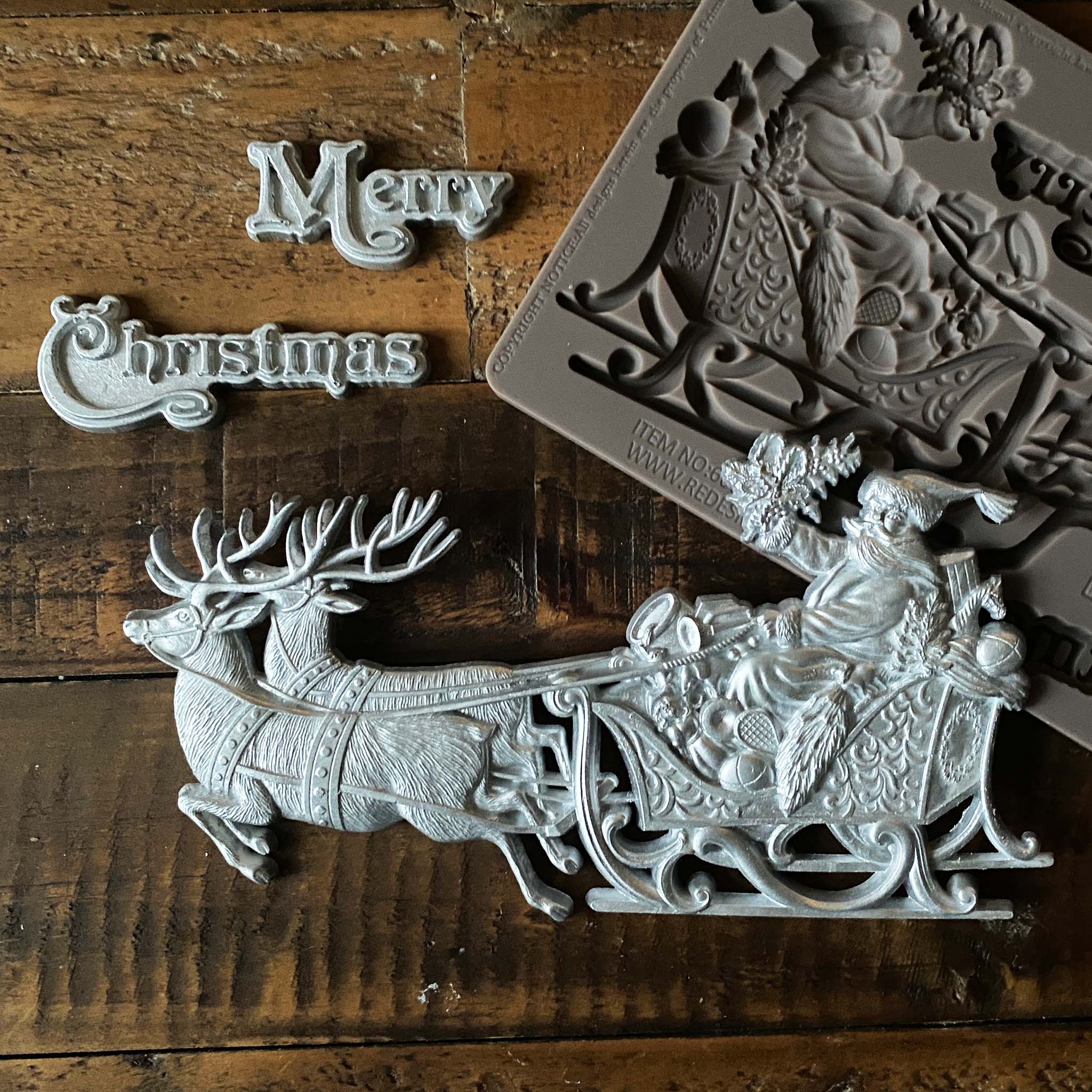 Santa's Sleigh - Silicone Mould - ReDesign with Prima