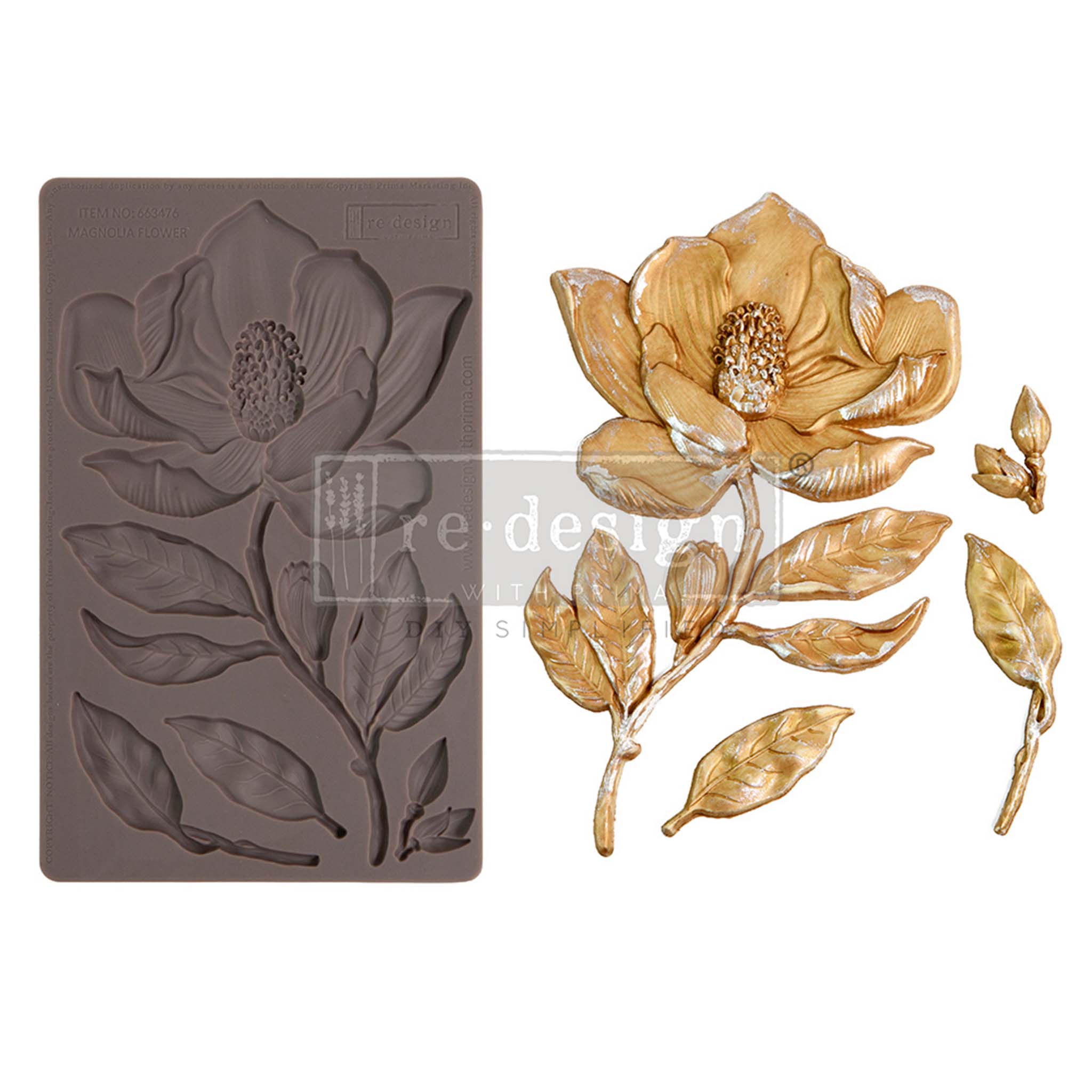 In the Garden Silicone Moulds Re-design by Prima , Decor Mould, Food Safe,  Use With Clay, Ceramic, Hot Glue, Air Dry Clay, Resin 