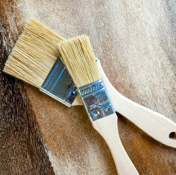 1 inch and 2 inch pure bristle chip paint brushes for decoupage and furniture painting