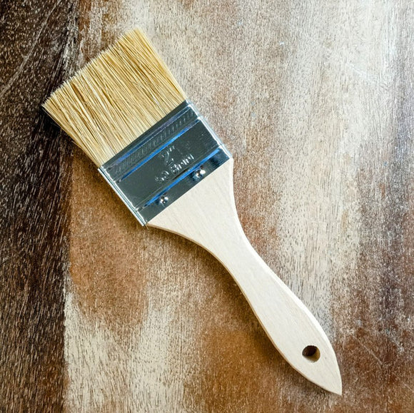 2 inch pure bristle chip paint brush for decoupage, furniture painting, glue, and stain application