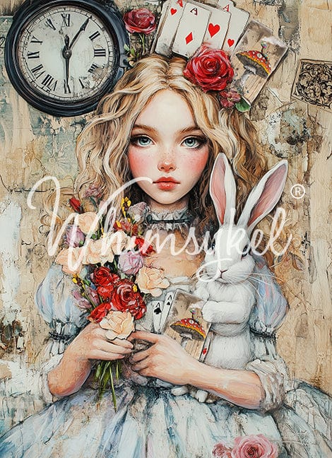 Whimsykel - Allison Wonderland Decoupage Paper (21x29 Size)