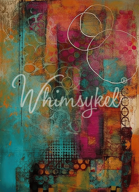 Whimsykel - Colorful Echos Decoupage Paper (21x29 Size)