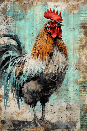 Whimsykel - Hues & Feathers Decoupage Paper (21x29 Size)