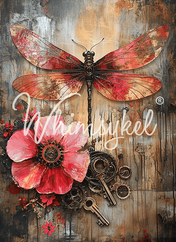 Whimsykel - Industrial Bloom Decoupage Paper (2 Sizes)