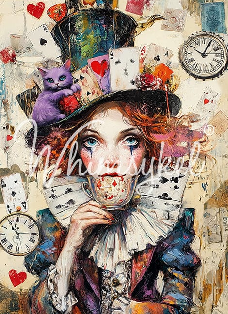 Whimsykel - Mattie Hatter Decoupage Paper (21x29 Size)