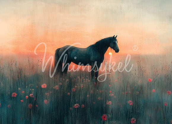 Whimsykel - Meadow Glow Horse Decoupage Paper (21x29, 14x20)