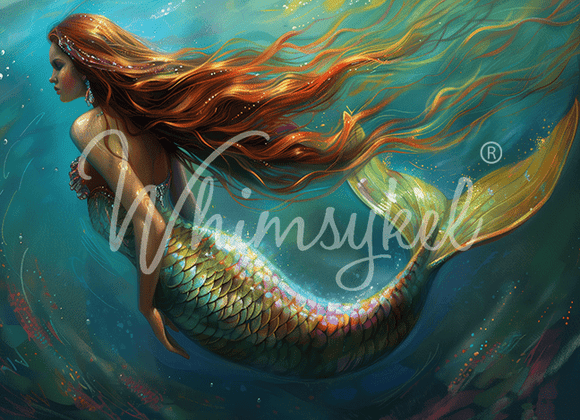 Whimsykel - Nadia Mermaid Decoupage Paper (21x29, 14x20)