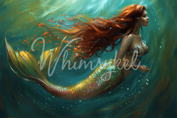 Whimsykel - Ophelia Mermaid Decoupage Paper (2 Sizes)