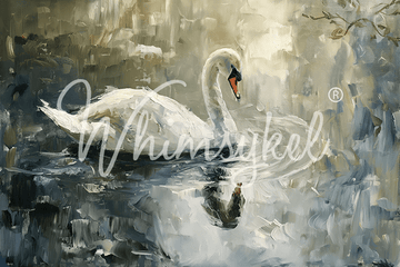 Whimsykel - Peaceful Swan Decoupage Paper (2 Sizes)