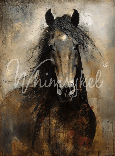 Whimsykel - Heart Horse Decoupage Paper (21x29, 14x20)
