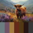 Whimsykel - Floral Highland Cow Decoupage Paper (2 Sizes)-3
