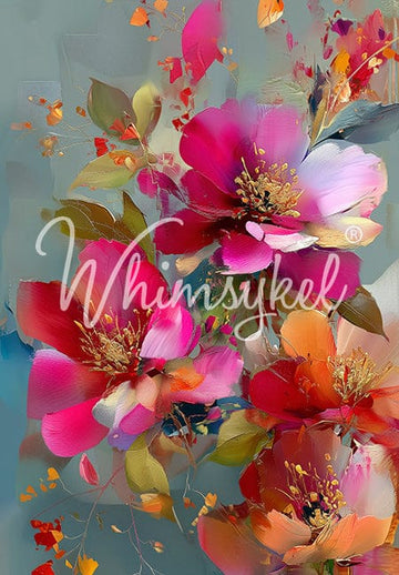 Whimsykel - Fully Alive Flowers Decoupage Paper (21x29 Size)