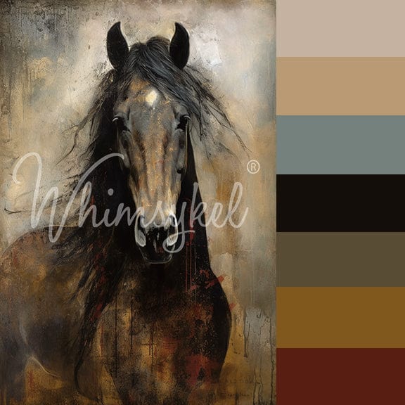 Whimsykel - Heart Horse Decoupage Paper (21x29, 14x20)