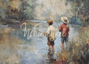 Whimsykel - Just Fishing Decoupage Paper (21x29, 14x20)-3