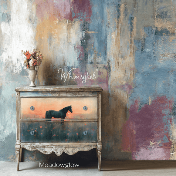 Whimsykel - Meadow Glow Horse Decoupage Paper (21x29, 14x20)