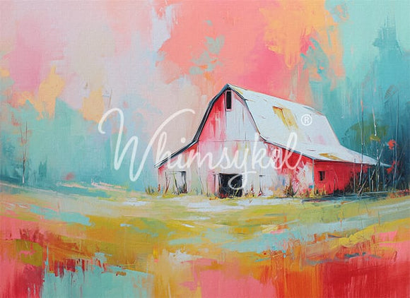 Whimsykel - Painted Pasteur Barn Decoupage Paper | 21x29 Furniture Paper