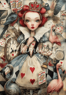 Whimsykel - Queen of Hearts Decoupage Paper (21x29 Size)-3