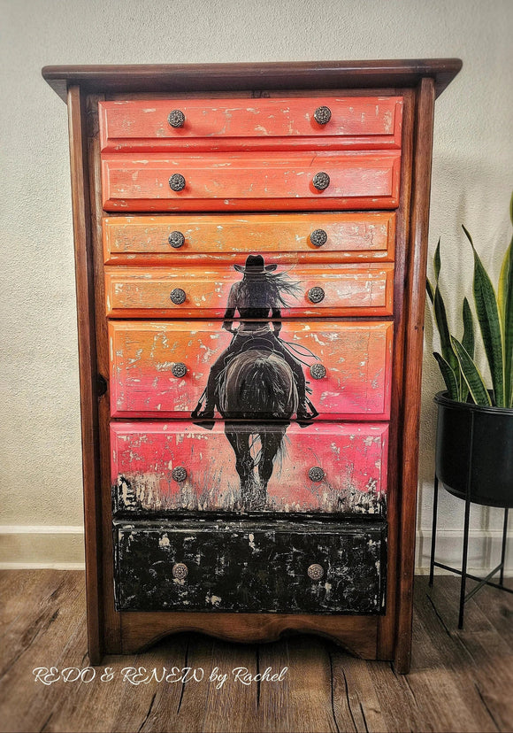 Whimsykel - Riding Solo Decoupage Paper (21x29, 14x20)