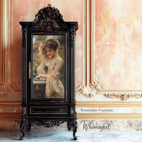 Whimsykel - Rosewater Fountain Decoupage Paper (21x29, 14x20)