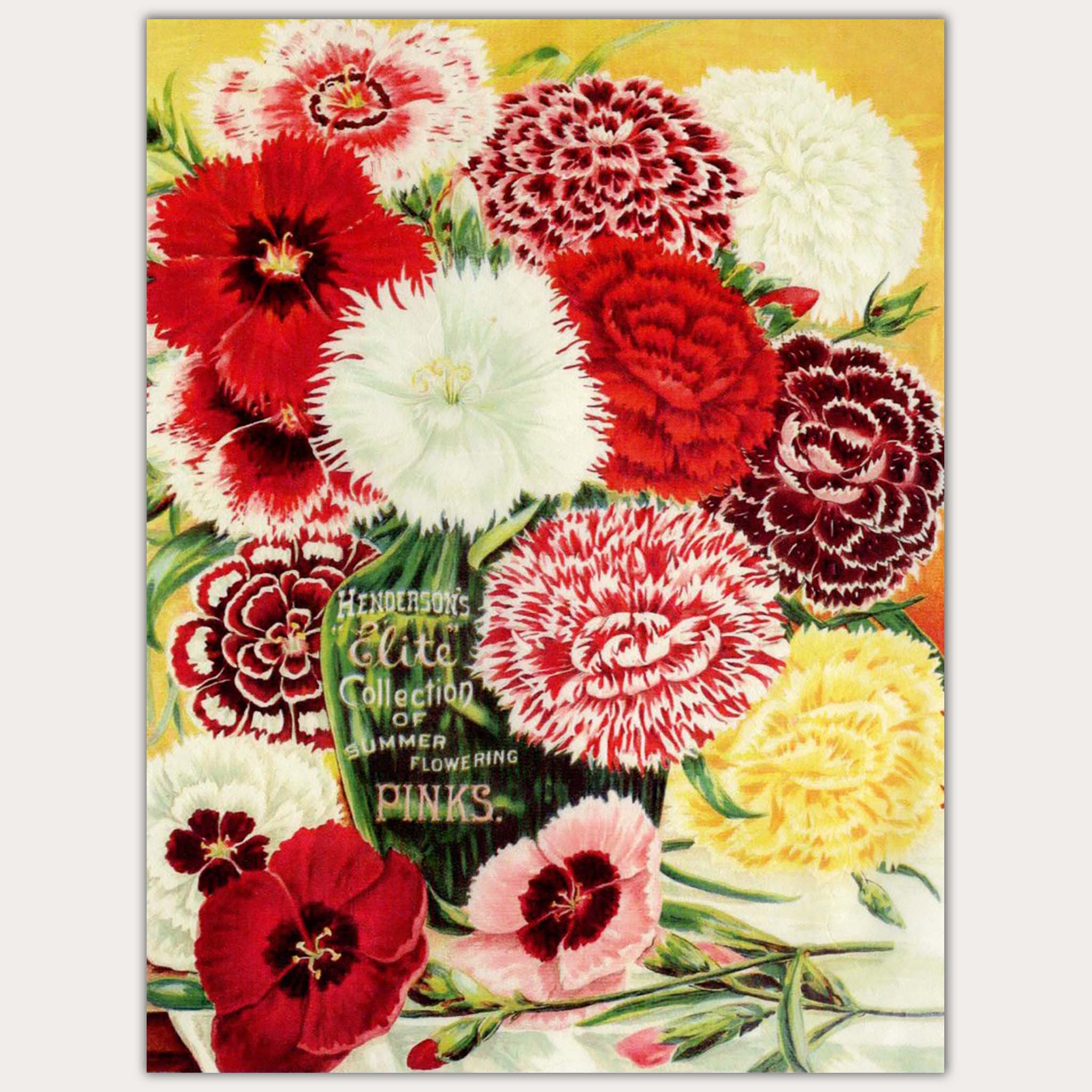 A4 rice paper design that features a vibrant bouquet of flowers beautifully printed on a vintage magazine. White borders on the sides.