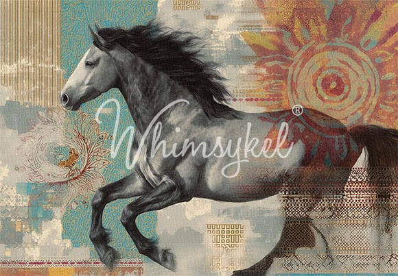 Whimsykel - Unbridled Echos Decoupage Paper (21x29 Size)