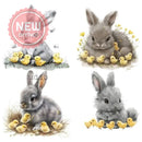AB Studio - Baby Bunnies & Chicks Decoupage Paper (A4 Size) Decoupage Paper