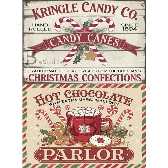 AB Studio - Sweet Christmas Signs Decoupage Paper (A4 Size)