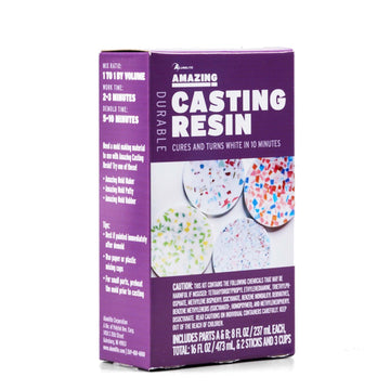 Amazing Casting Resin 10 Minutes Cures White 16Oz. Kit