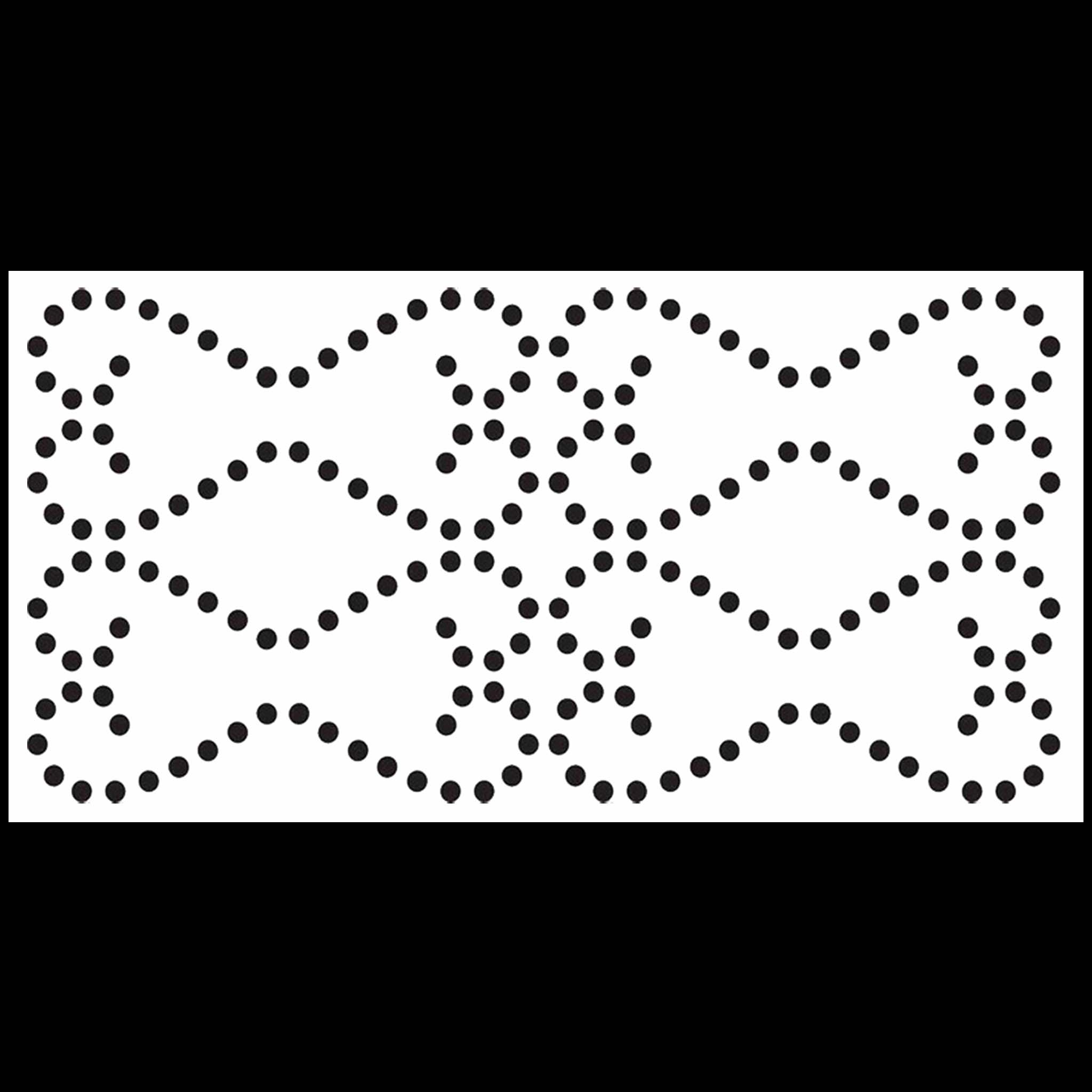 A stencil pattern that features a nail-head trim pattern.