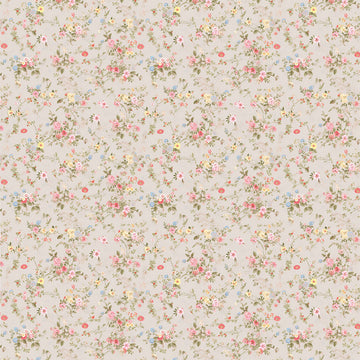 Close-up of a rice paper design featuring a delicate blush floral print against a light grey background. 