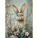 Carte Italiano - Antique Bunny Botanical Art Decoupage Paper (A4 Size) Decoupage Paper
