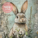 Carte Italiano - Antique Bunny Botanical Art Decoupage Paper (A4 Size) Decoupage Paper