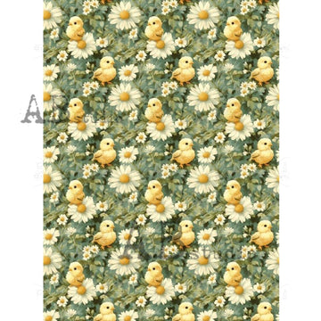 Carte Italiano - Cottagecore Daisy Chicks Print Decoupage Paper (A4 Size) Decoupage Paper