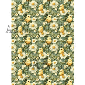 Carte Italiano - Cottagecore Daisy Chicks Print Decoupage Paper (A4 Size) Decoupage Paper