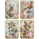 Carte Italiano - Easter Bunnies Cupcake Collage Decoupage Paper (A4 Size) Decoupage Paper