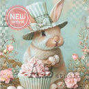 Carte Italiano - Easter Bunny with Cupcake Decoupage Paper (A4 Size) Decoupage Paper
