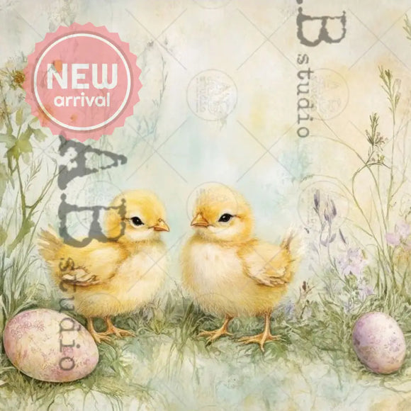 Carte Italiano - Pastel Easter Scene Decoupage Paper (A4 Size) Decoupage Paper