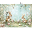 Carte Italiano - Spring Bunny Border Print Decoupage Paper (A4 Size) Decoupage Paper