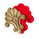 Decorative silicone mold with intricate design on a white background