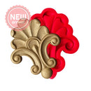 Decorative silicone mold with intricate design on a white background