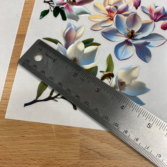 Dadarkar Art - Magnolia Luxe Small Furniture Transfer (3 Sheets 6x12 Each) Rub-On Transfer