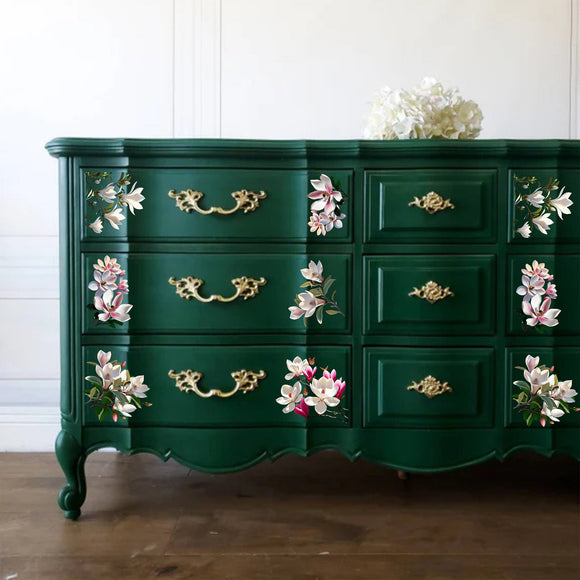 Dadarkar Art - Magnolia Luxe Small Furniture Transfer (3 Sheets 6x12 Each) Rub-On Transfer