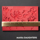Magnolia Grace silicone mold by Dadarkar Arts with ruler showing approximate 9-inch width