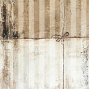 Textured paper with a ribbon, resembling vintage or rustic design.