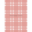 Rice paper featuring a lively pink and white plaid print.