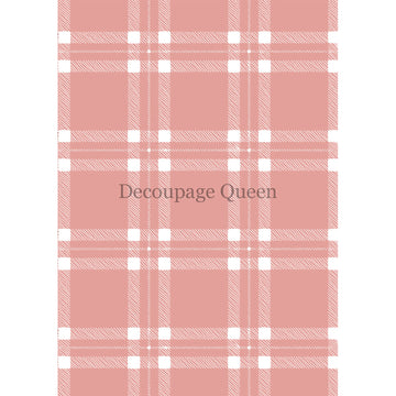 Rice paper featuring a lively pink and white plaid print.