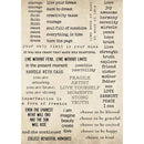 Rice paper design that features inspirational quotes on a vintage paper background. White borders are on the sides.