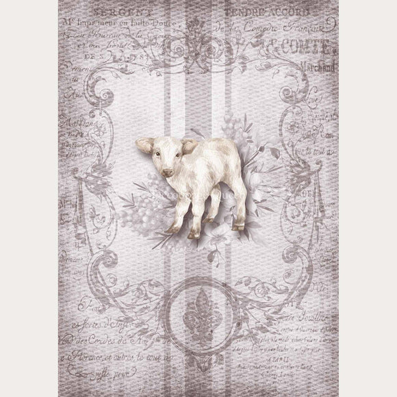 Decoupage Queen - Grain Sack Lamb Paper (A2 Size)