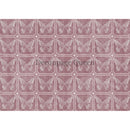 Rice paper featuring a charming mauve butterfly tile pattern. White borders are on the top and bottom.